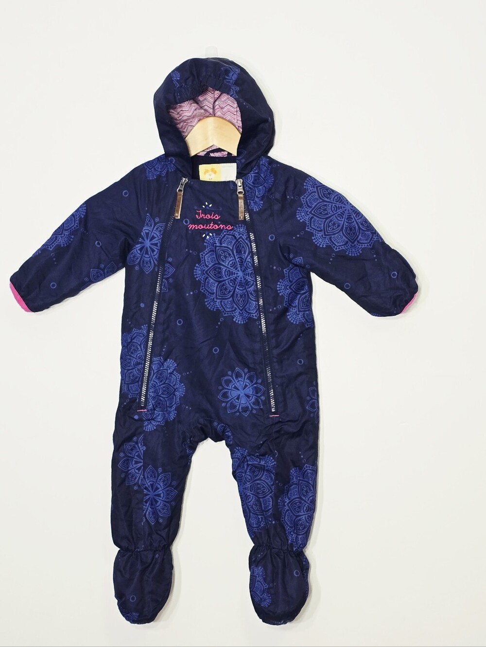 Trois Moutons Purple Blue Baby Girl Fall Spring Wear Snow Suit Size 12 Months